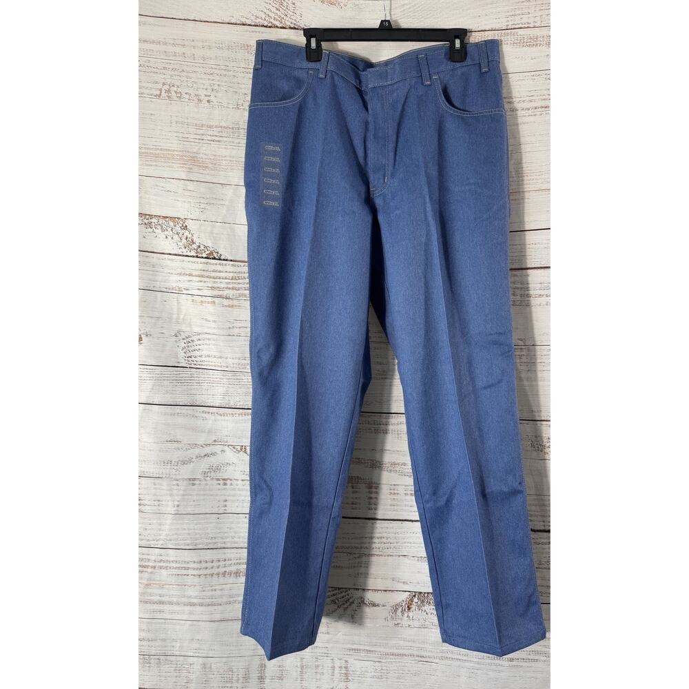 TowneCraft Comfort Stretch Jeans Mens 38x31 NWT Blue Denim Straight Leg Classic